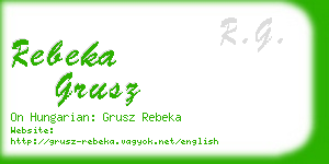 rebeka grusz business card